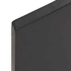 Bordplate mørkegrå 60x60x2 cm behandlet heltre eik