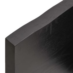 Bordplate mørkegrå 80x60x4 cm behandlet heltre eik