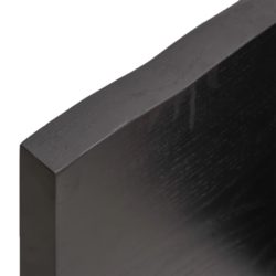 Bordplate mørkegrå 220x60x4 cm behandlet heltre eik