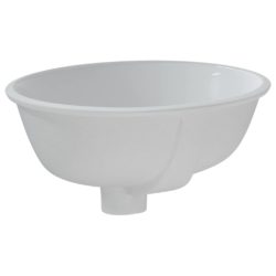 Baderomsvask hvit 33x29x16,5 cm oval keramikk