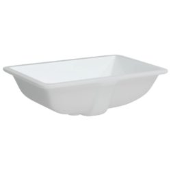 Baderomsvask hvit 55,5×37,5×19 cm rektangulær keramikk