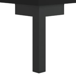 Bokhylle svart 69,5×32,5×90 cm konstruert tre