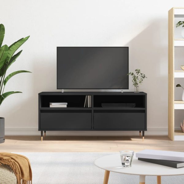 vidaXL TV-benk svart 100×34,5×44,5 cm konstruert tre