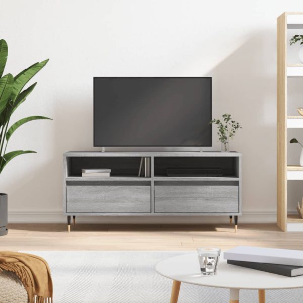 vidaXL TV-benk grå sonoma 100×34,5×44,5 cm konstruert tre