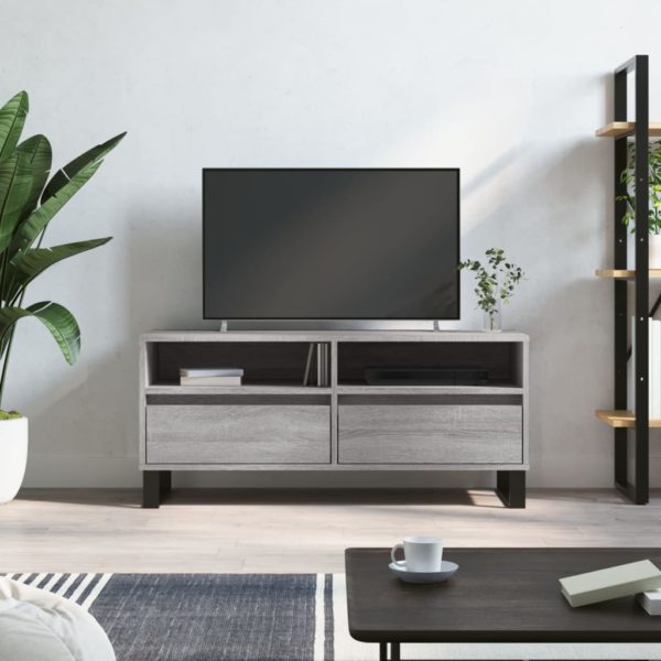 vidaXL TV-benk grå sonoma 100×34,5×44,5 cm konstruert tre