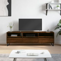 TV-benk brun eik 150x30x44,5 cm konstruert tre