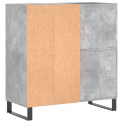 Hifi-benk betonggrå 84,5x38x89 cm konstruert tre