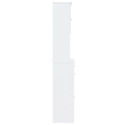 Highboard ALTA hvit 77x35x188 cm heltre furu