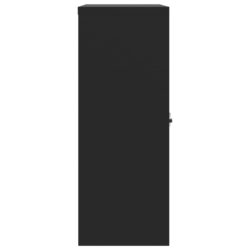 Arkivskap svart 90x40x105 cm stål