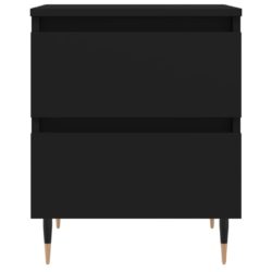Nattbord 2 stk svart 40x35x50 cm konstruert tre