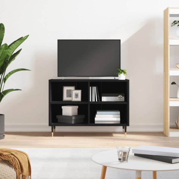 vidaXL TV-benk svart 69,5x30x50 cm konstruert tre