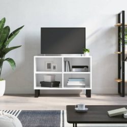vidaXL TV-benk høyglans hvit 69,5x30x50 cm konstruert tre