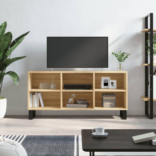 vidaXL TV-benk sonoma eik 103,5x30x50 cm konstruert tre