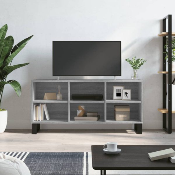 vidaXL TV-benk grå sonoma 103,5x30x50 cm konstruert tre