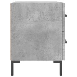 vidaXL Nattbord 2 stk betonggrå 40x35x47,5 cm konstruert tre