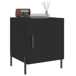 Nattbord svart 40x40x50 cm konstruert tre