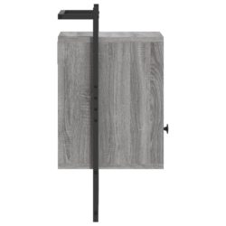 Nattbord veggmontert grå sonoma 40x30x61 cm konstruert tre
