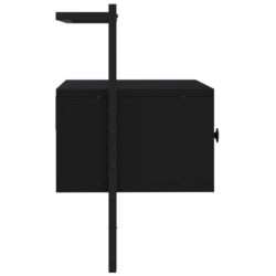 TV-benk veggmontert svart 60,5x30x51 cm konstruert tre
