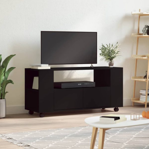 TV-benk svart 102×34,5×43 cm konstruert tre