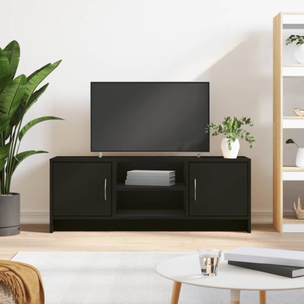 vidaXL TV-benk svart 102x30x37,5 cm konstruert tre