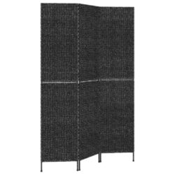 Romdeler 3 paneler svart 122×180 cm vannhyasint