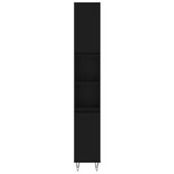 Baderomsskapsett 3 deler svart konstruert tre