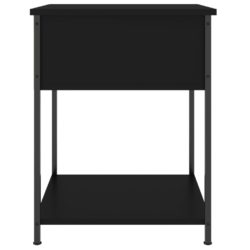Nattbord svart 44x45x58 cm konstruert tre