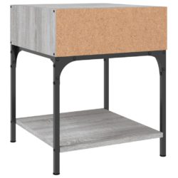 Nattbord 2 stk grå sonoma 40x41x50 cm konstruert tre