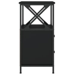Nattbord 2 stk svart 34×35,5×70 cm konstruert tre