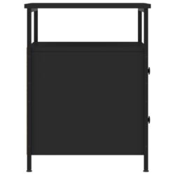 Nattbord 2 stk svart 44x45x60 cm konstruert tre