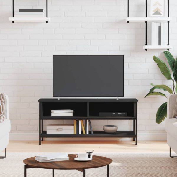 vidaXL TV-benk svart 100x35x45 cm konstruert tre