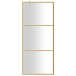 vidaXL Dusjvegg med klart ESG-glass gull 80×195 cm