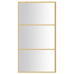 Dusjvegg med klart ESG-glass gull 115×195 cm