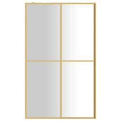 vidaXL Dusjvegg med klart ESG-glass gull 118×195 cm