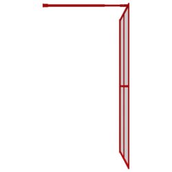 vidaXL Dusjvegg med klart ESG-glass rød 140×195 cm