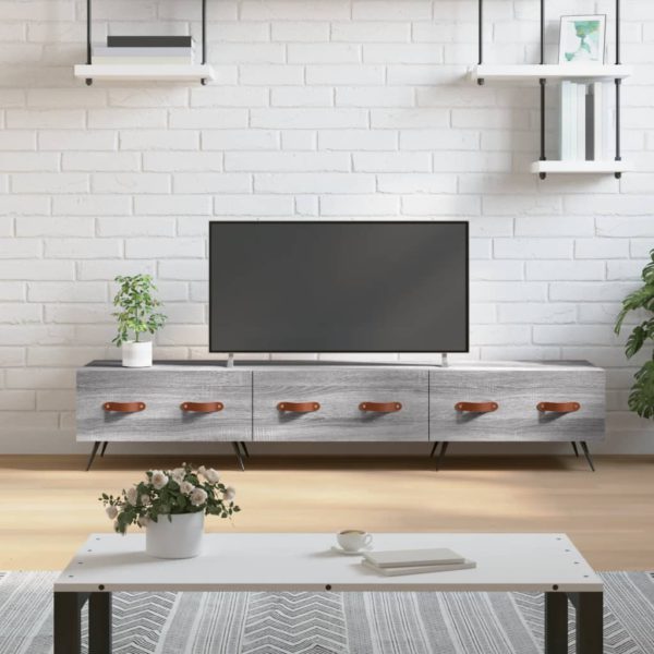 vidaXL TV-benk grå sonoma 150x36x30 cm konstruert tre