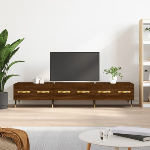 vidaXL TV-benk brun eik 150x36x30 cm konstruert tre
