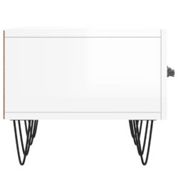 vidaXL TV-benk høyglans hvit 150x36x30 cm konstruert tre