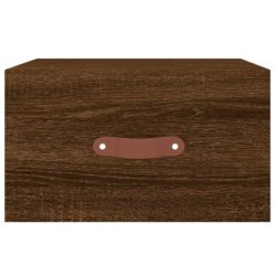 Veggmontert nattbord brun eik 35x35x20 cm