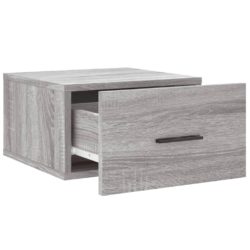 Veggmontert nattbord grå sonoma 35x35x20 cm