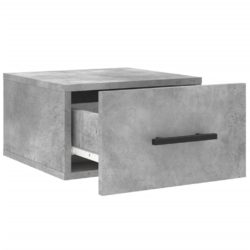 Veggmonterte nattbord 2 stk betonggrå 35x35x20 cm