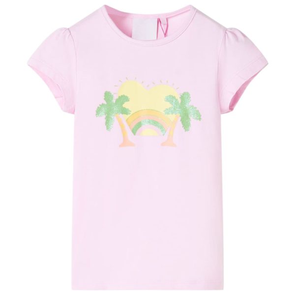 T-skjorte for barn lyserosa 104