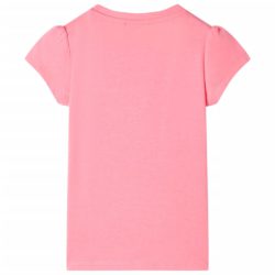 T-skjorte for barn neonrosa 116