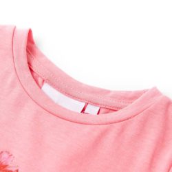 T-skjorte for barn neonrosa 116