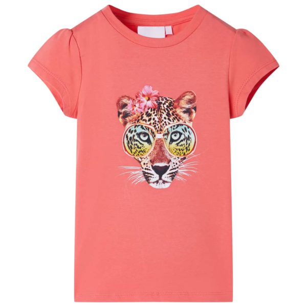 T-skjorte for barn korall 116