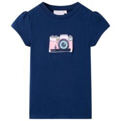 T-skjorte for barn marineblå 116