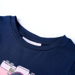 T-skjorte for barn marineblå 140