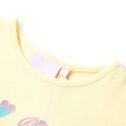 T-skjorte for barn myk gul 104