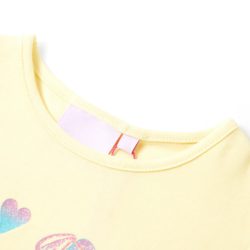 T-skjorte for barn myk gul 128