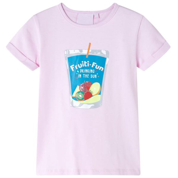 T-skjorte for barn myk rosa 92